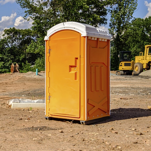 how often are the portable restrooms cleaned and serviced during a rental period in Natural Bridge Alabama